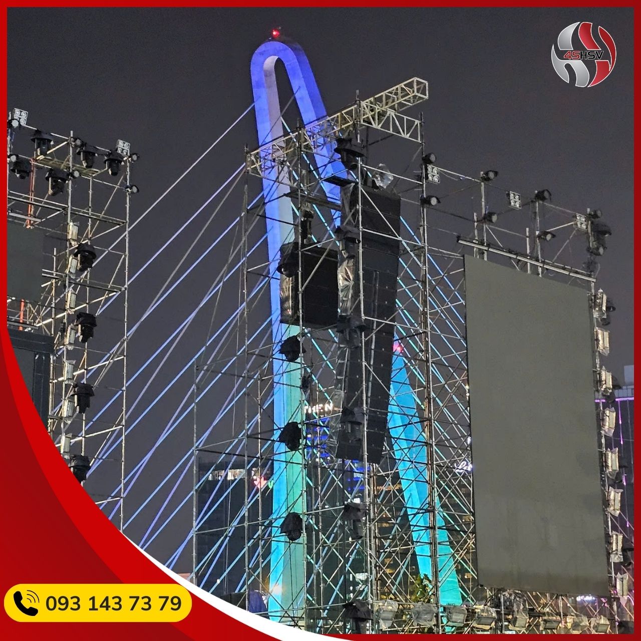 Hệ thống layer truss treo đèn và loa Hệ thống layer truss treo đèn và loa