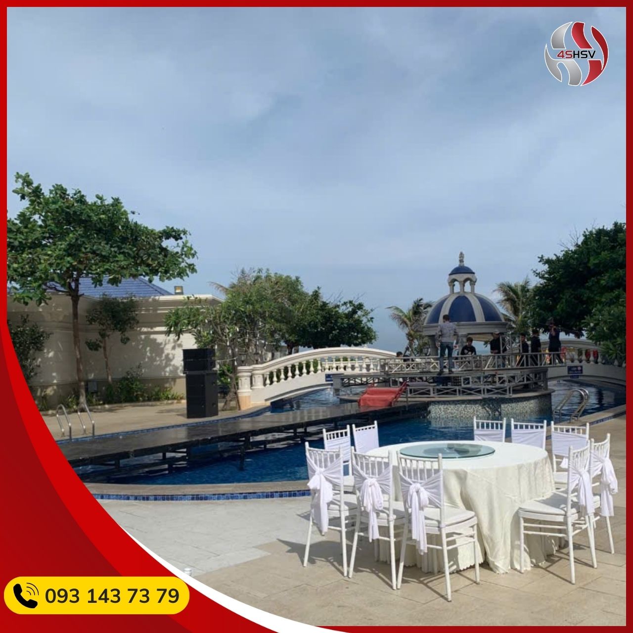 Khu vực sự kiện view hồ bơi của Lan Rừng Beach Resort Khu vực sự kiện view hồ bơi của Lan Rừng Beach Resort