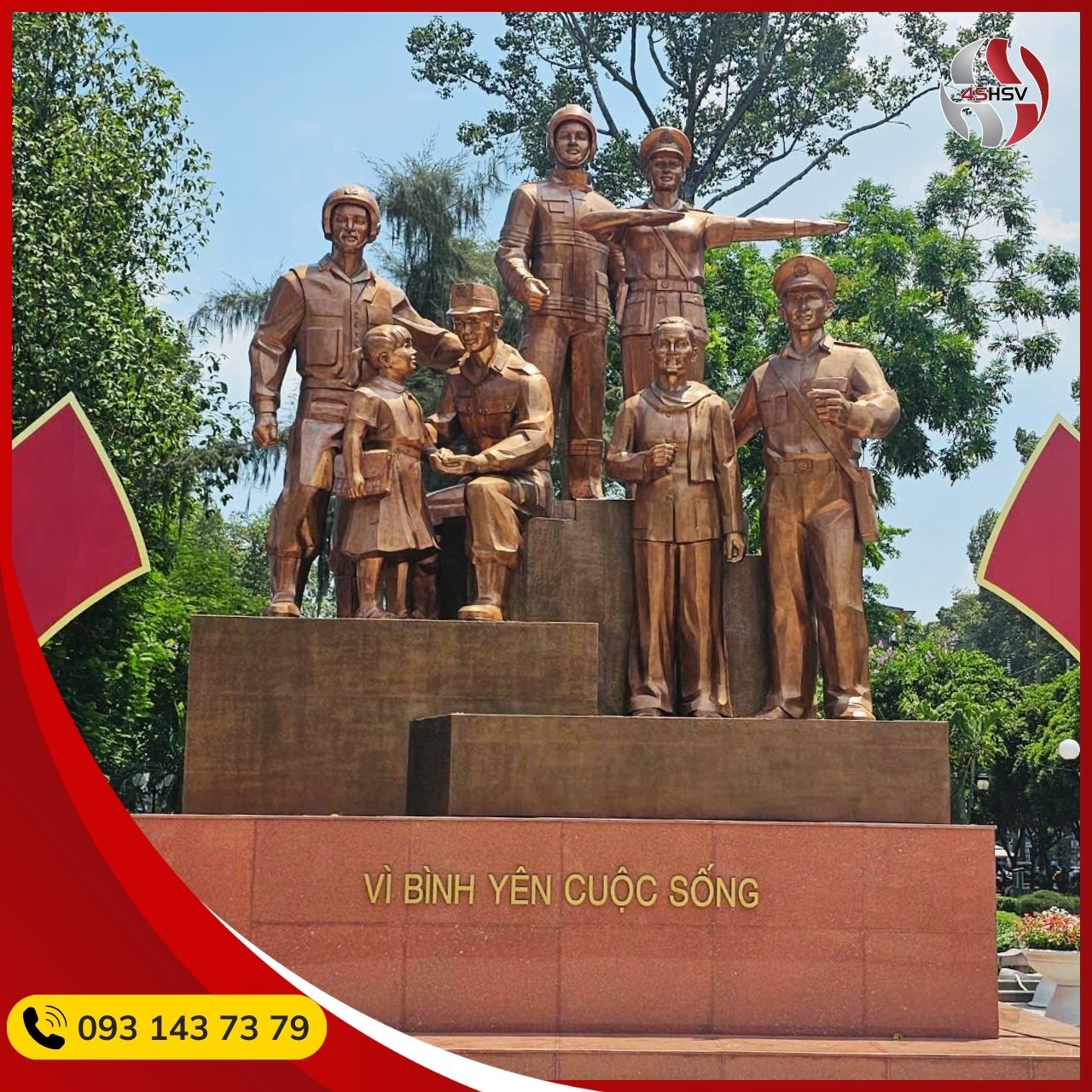 Tượng đài công an nhân dân Vì Bình Yên Cuộc Sống Tượng đài công an nhân dân Vì Bình Yên Cuộc Sống