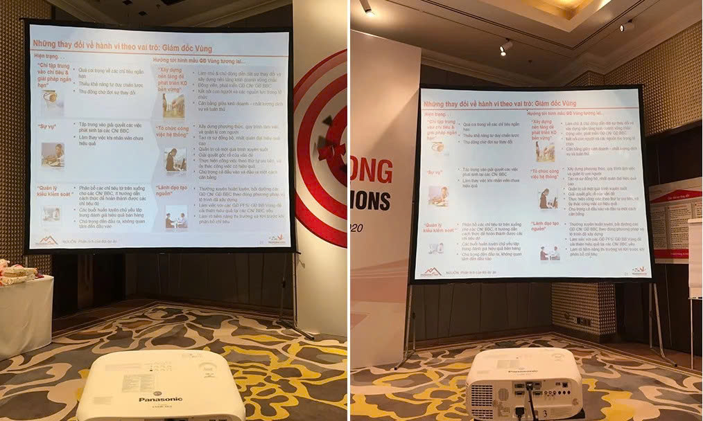 màn chiếu và máy chiếu