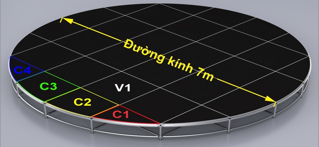 sân khấu tròn 7m