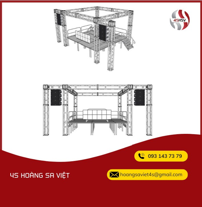 Các dạng khung truss treo loa, đèn phổ biến Các dạng khung truss treo loa, đèn phổ biến