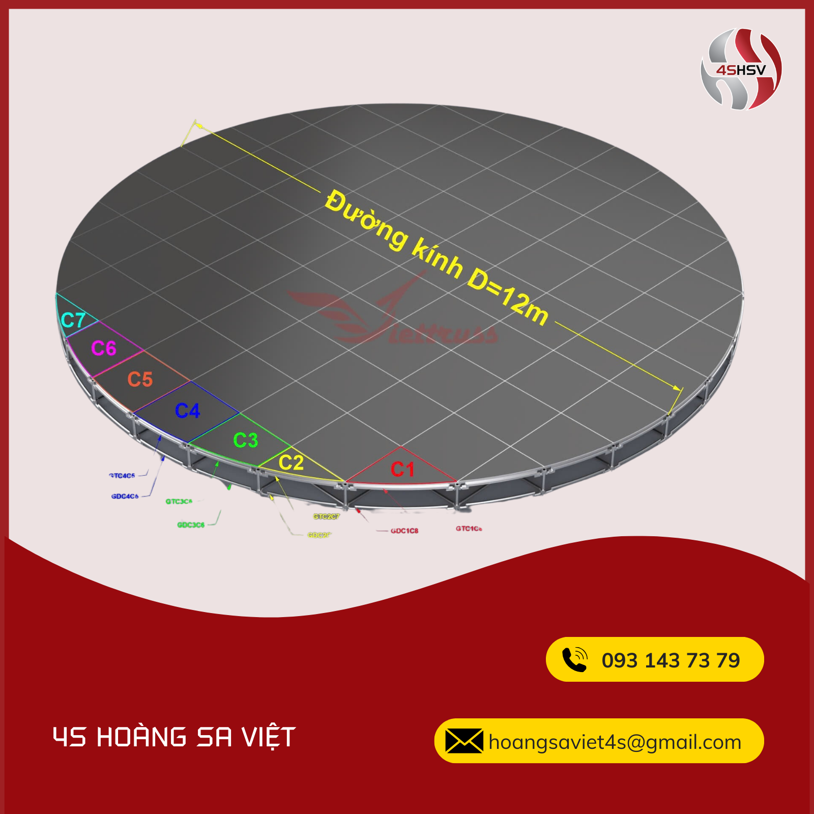 Cho thuê bục sân khấu tròn, bán nguyệt lắp ghép TP HCM Cho thuê bục sân khấu tròn, bán nguyệt lắp ghép TP HCM