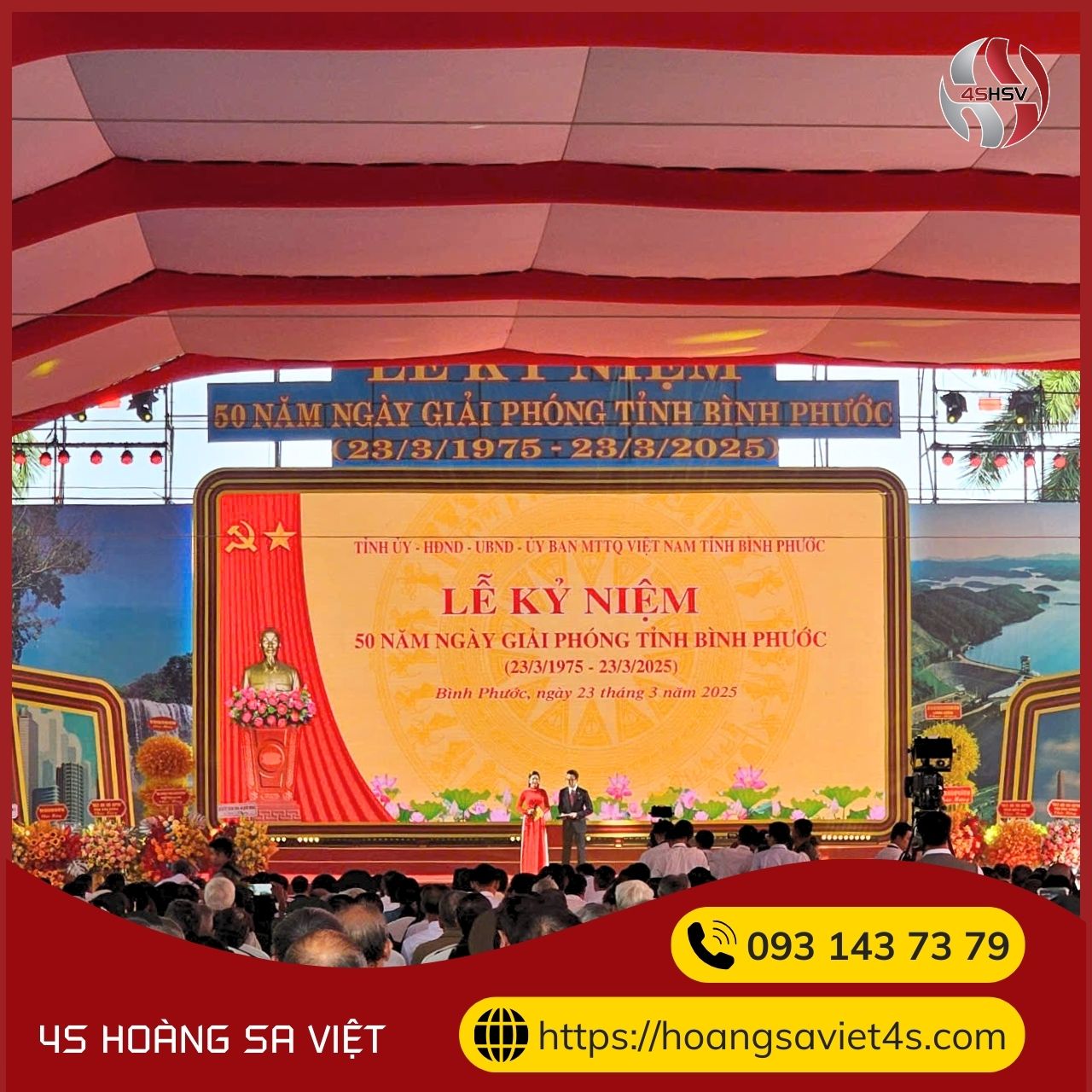 Cung cấp thiết bị sự kiện “Lễ Kỷ Niệm 50 năm Ngày Giải Phóng Tỉnh Bình Phước (23/03/1975 - 23/03/2025)”