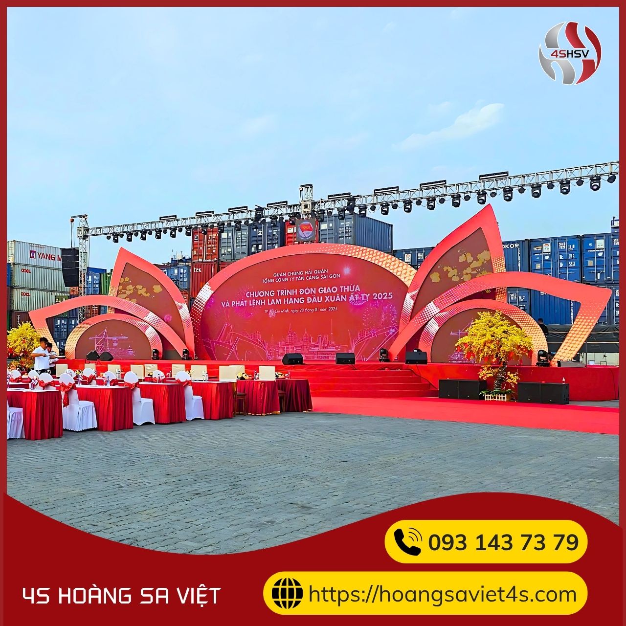 Cung cấp thiết bị tổ chức sự kiện “Đón giao thừa và Phát lệnh làm hàng đầu Xuân Ất Tỵ 2025” - Tổng Công ty Tân Cảng Sài Gòn