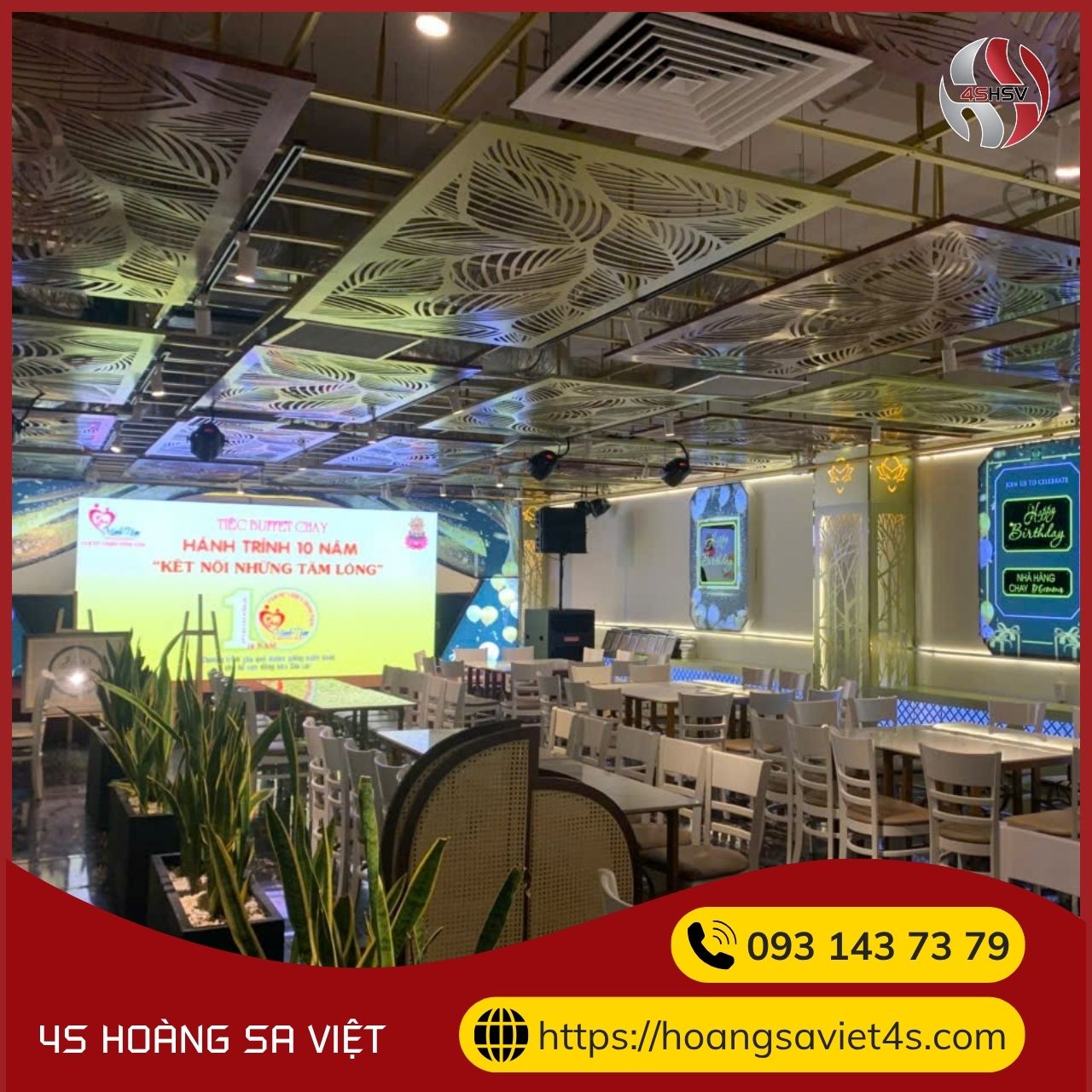 Cung cấp thiết bị màn hình LED P3 mới tại nhà hàng Buffet Chay D’Gemma