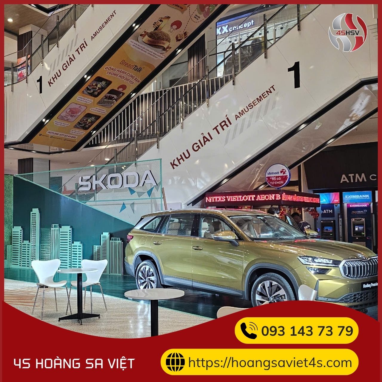 Cung cấp thiết bị sự kiện tại chương trình "Trưng bày & trải nghiệm Skoda" tại AEON Mall Bình Tân