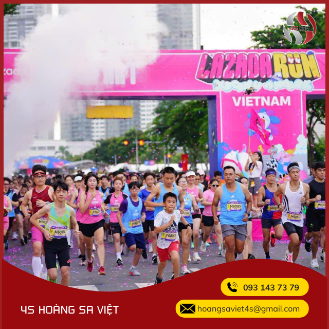  4S Hoàng Sa Việt cung cấp màn hình LED P3 outdoor cho sự kiện Lazada Run