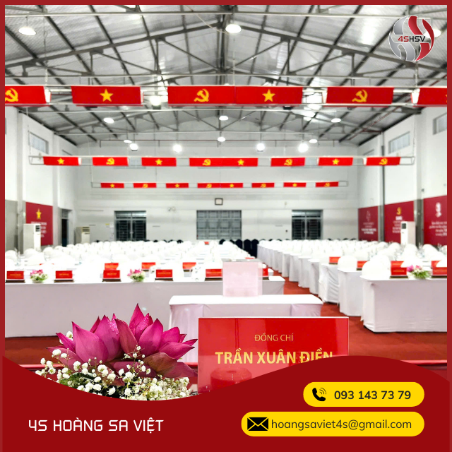 4S Hoàng Sa Việt cung cấp thiết bị sự kiện âm thanh, sân khấu, bàn ghế cho Đại hội Đại biểu lần thứ I của Phường Bình Trị Đông