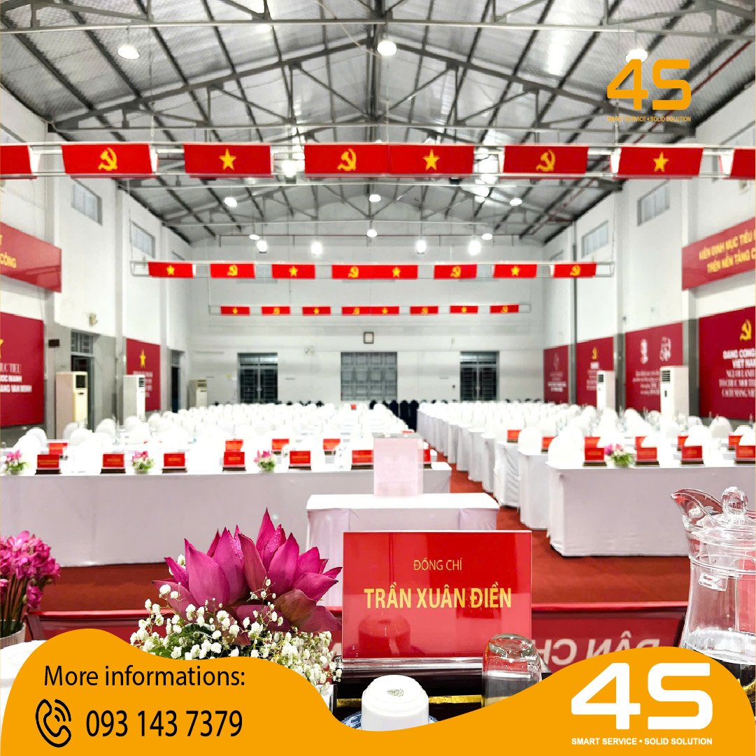 Công ty 4S cung cấp thiết bị sự kiện âm thanh, sân khấu, bàn ghế cho Đại hội Đại biểu lần thứ I của Phường Bình Trị Đông