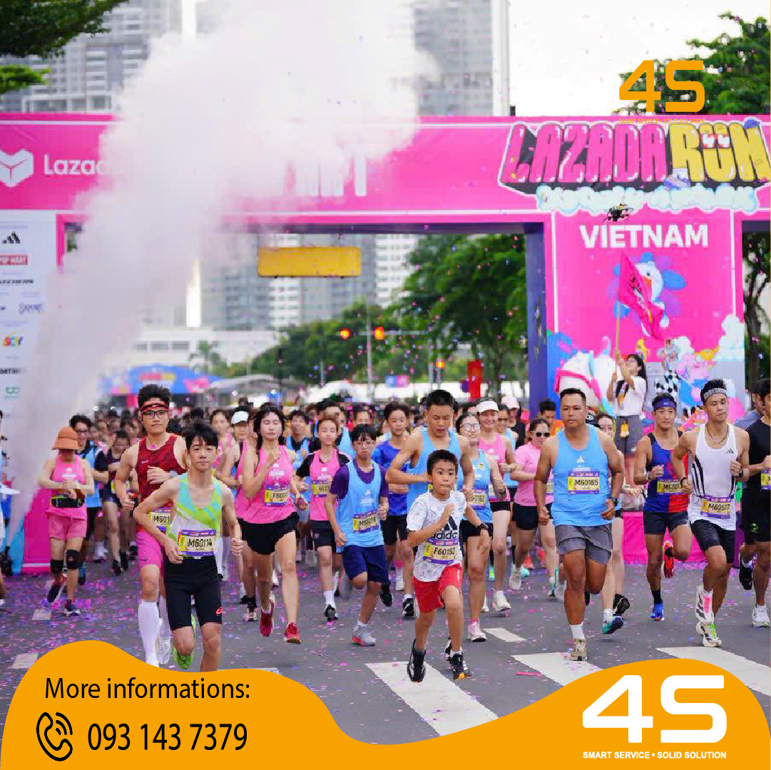  4S Hoàng Sa Việt cung cấp màn hình LED P3 outdoor cho sự kiện Lazada Run