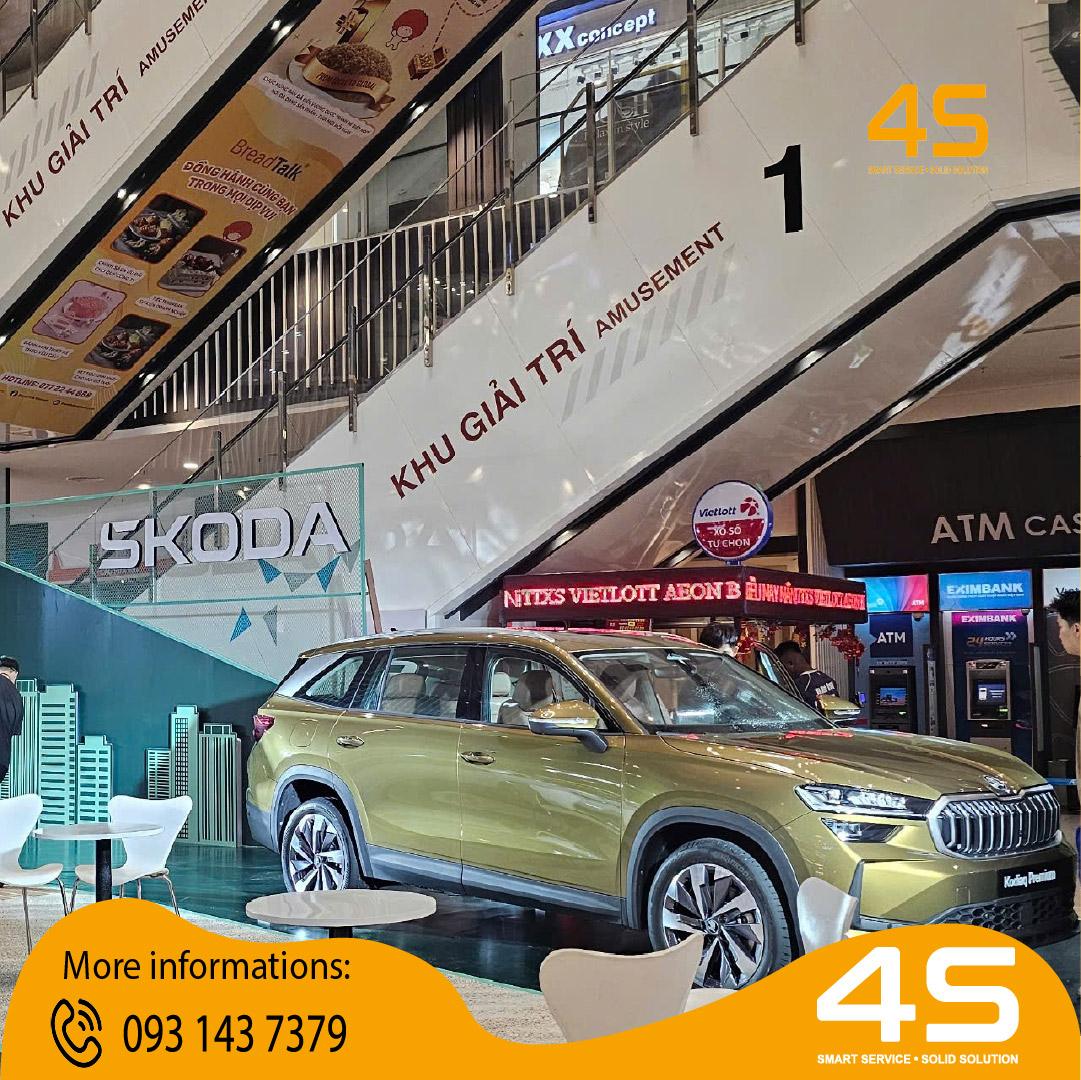 Cung cấp thiết bị sự kiện tại chương trình "Trưng bày & trải nghiệm Skoda" tại AEON Mall Bình Tân