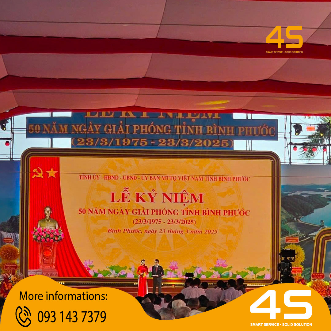 Cung cấp thiết bị sự kiện “Lễ Kỷ Niệm 50 năm Ngày Giải Phóng Tỉnh Bình Phước (23/03/1975 - 23/03/2025)”