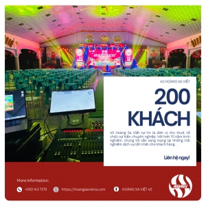 Gói Thuê Âm Thanh, Ánh Sáng 200 Khách Gói Thuê Âm Thanh, Ánh Sáng 200 Khách