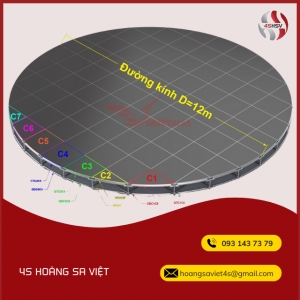 Bán Và Cho Thuê Bục Sân Khấu Tròn Lắp Ghép 12M Bán Và Cho Thuê Bục Sân Khấu Tròn Lắp Ghép 12M